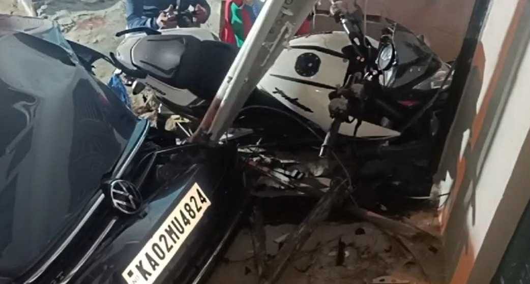 <div class="paragraphs"><p>Screengrab of video showing the car that hit the bike.</p></div>